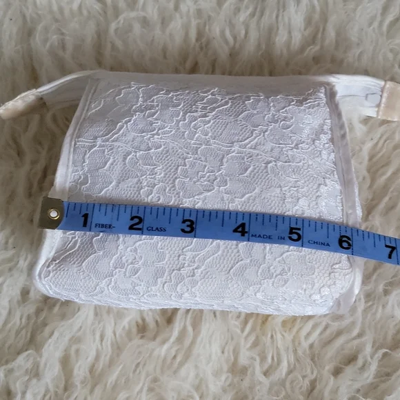 Vintage Jessica Mcclintock Embroidered Lace Zippered Pouch Small Bridal Clutch - Picture 6 of 12
